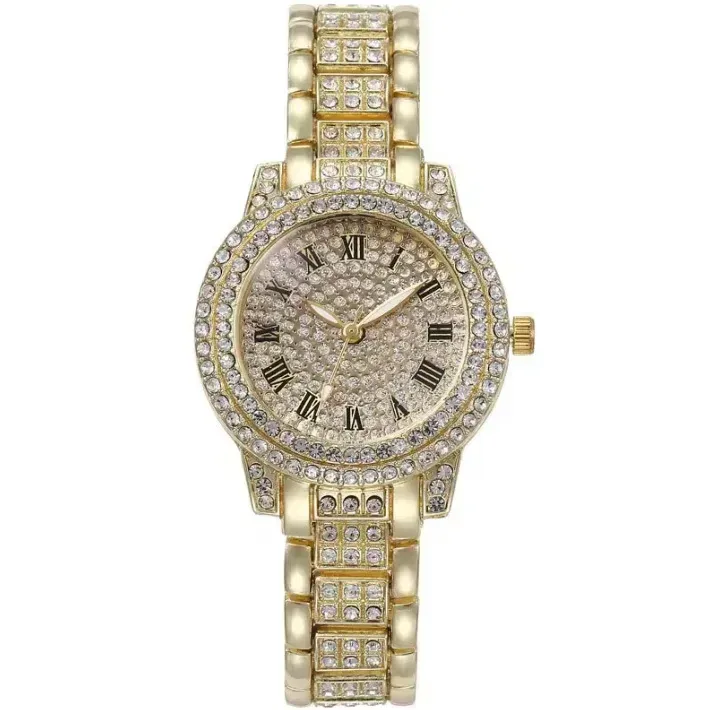 gold tone rhinestone watch sold on its own