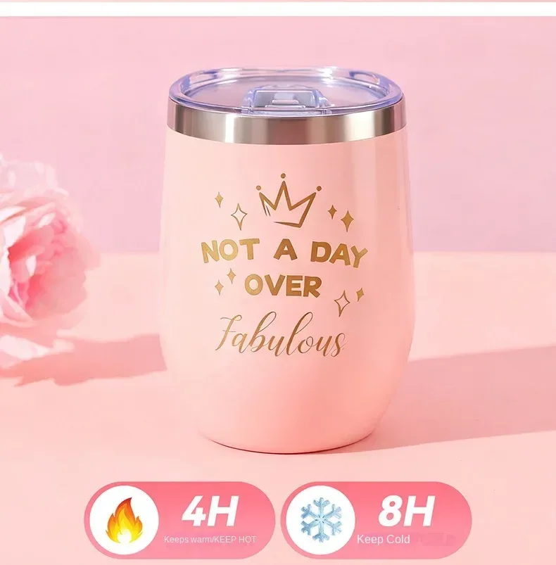 12 oz pink tumbler keeps drinks warm 4 hours and cold 8 hours