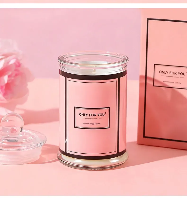 orchid scented candle in a glass jar from the birthday spa gift box