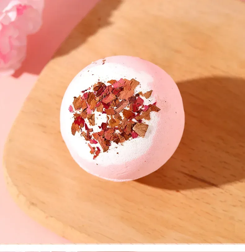 rose petal bath bomb from the birthday spa gift box