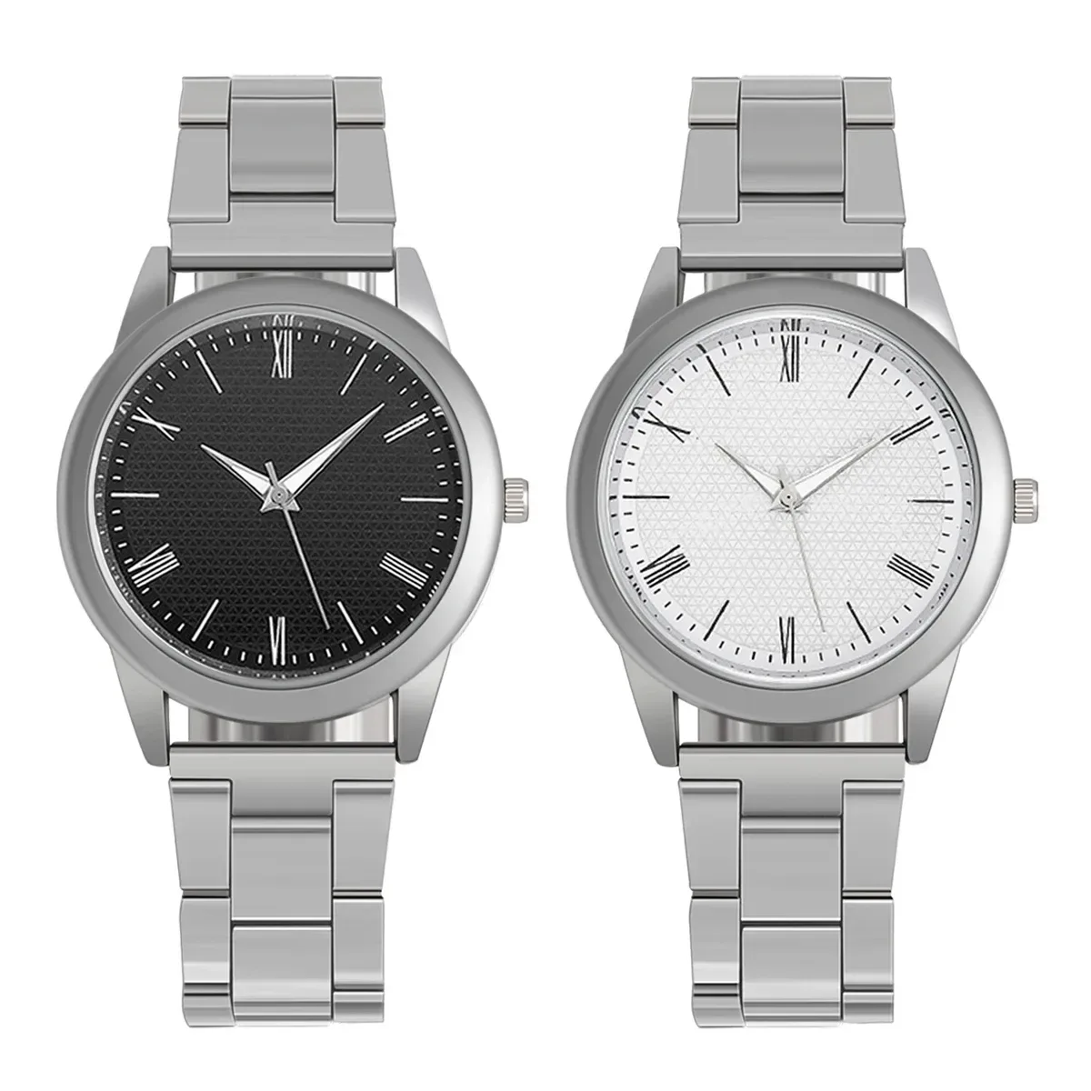the Roman numeral quartz watch in its two dial colors