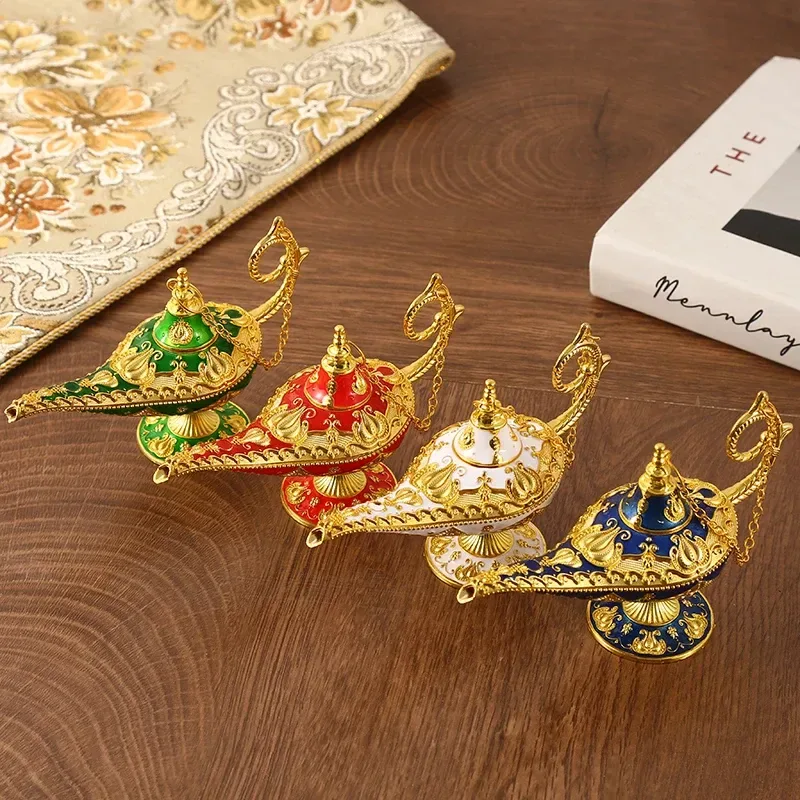 gold plated wish lamp keepsakes in a row