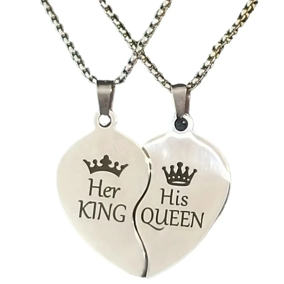 Her King His Queen necklaces as an anniversary gift