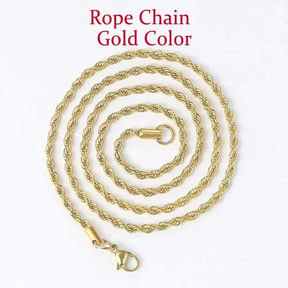 gold tone rope chain for the photo heart necklace