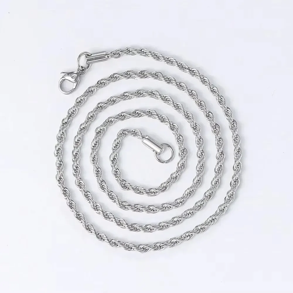 60 cm silver tone rope chain for the photo heart necklace